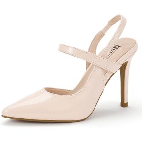 IDIFU IN4 Women's Pumps High Heels Strappy Closed Toe Stiletto Pointed Toe Slingback Dress Shoes for Women Wedding Prom Bridal Party Trendy Fashion Sexy Comfortable Pumps Dressy Shoes