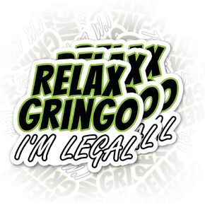 مجموعة 3 قطع من ملصقات Relax Gringo I'm Legal، ملصق Line Man Hard Hat، ملصق ياقة زرقاء، ملصق كهربائي مساعد الماء، شارات مضحكة من الفينيل مقطوعة بالقالب لزجاجات مياه الهاتف المحمول (3 بوصات)