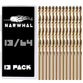 5/8 Cobalt Drill Bits - 3 Pack - 6 Inch Length - M35 Cobalt Drill Bits with Storage Case - Perfect Drill Bits for Metal, Hardened & Stainless Steel, Cast Iron, and More!