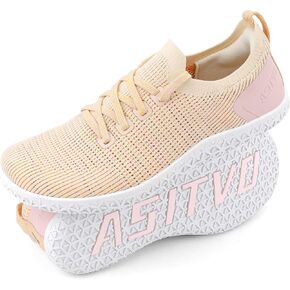 ASITVO Wide Women's Barefoot Zero Drop Sole Minimalist Width Toe Box Walking Shoes Sneakers Colourful Knit Upper