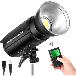 NEEWER FS150 LED Video Light 2.4G/APP Control, 130W 5600K COB Daylight Silent Photography Continuous Output Lighting 4 Precise Dimming Types 102000lux/1m CRI97+ 9 Effects Bowens Mount, US Plug