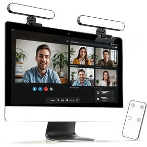Dual-Lamp Zoom Lighting for Computer - Video Conference Lighting with Remote and Touch Control, Monitor Bar for Calls and Meetings, Laptop Led Streaming Webcam Light for Recording
