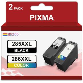 MEZOO PG-285XXL CL-286XXL Ink Cartridge High Capacity Compatible with PG285 CL286 PG-285 XL Black CL-286 XL Color Ink Cartridges for PIXMA TS7720 TS7722 TR7820 Printer (2 Pack,1 Black, 1 Tri-Color)