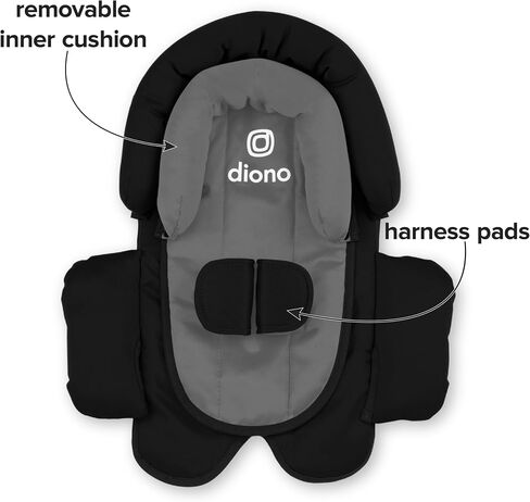Diono Cuddle Soft 2-in-1 Head Support, Comforting Head and Body Support for Babies, Converts depending on Infants Size, Black Storm in Saudi Arabia