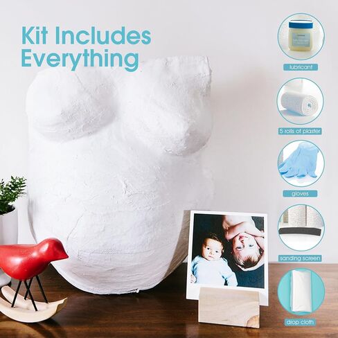 Pearhead Belly Casting Kit, Pregnancy Keepsake Making Kit, Easy DIY Plaster Cast Baby Bump Keepsake, Baby Gift For Expecting Moms and Ideal Nursery Decor, White in Saudi Arabia