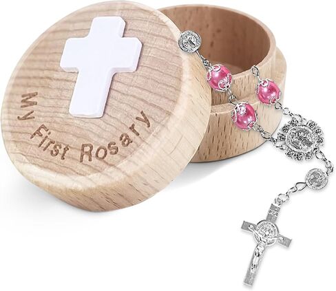 TBTFW My First Rosary, Baptism Keepsake Box, Catholic Baptism Gifts for Boys, Rosary for Baby Birthday and Shower in Saudi Arabia