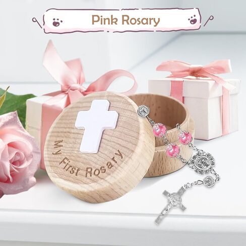 TBTFW My First Rosary, Baptism Keepsake Box, Catholic Baptism Gifts for Boys, Rosary for Baby Birthday and Shower in Saudi Arabia
