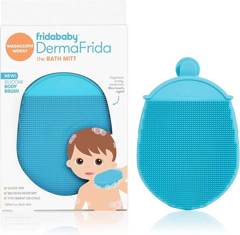 Frida Baby DermaFrida The SkinSoother Baby Bath Brush | Cradle Cap Brush for Babies, Baby Essential for Dry Skin, Cradle Cap Treatment and Eczema | 1 Pack in Saudi Arabia