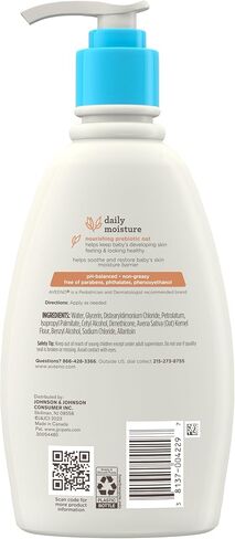 Aveeno Baby Daily Moisture غسل وشامبو مع مستخلص الشوفان ، و 2 في 1 غسل حمام الأطفال وشامبو الشعر ، والدموع والبارابين خالية من الشعر والبشرة الحساسة ، معطرة خفيفة ، 18 فلوريدا. أوز in Saudi Arabia
