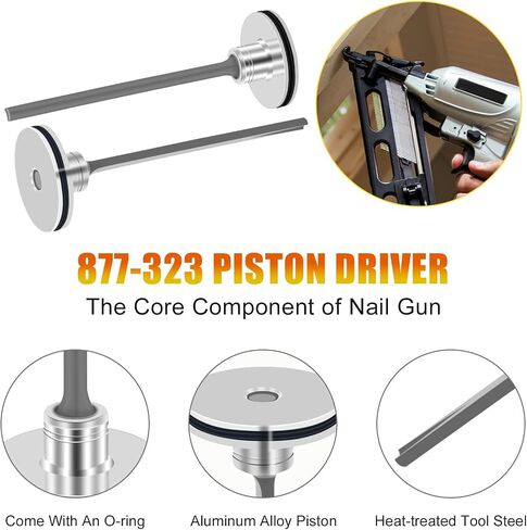877-323 878-303 Piston Driver+Bumper For Hitachi NR83A, NR83A2, NR83/A2(S) DB83-01 Framing Nailer 885-915 883-511 (6 Pack) Yellow in Kuwait