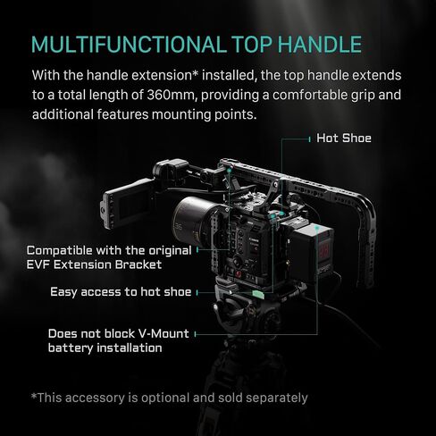 Tilta Camera Cage Base Kit Compatible with Canon C400 | Mount via Arri Rosette, NATO Rail, 3/8"-16 and 1/4"-20 | Includes Backplate, Top Handle and and Manfrotto Plate in Saudi Arabia