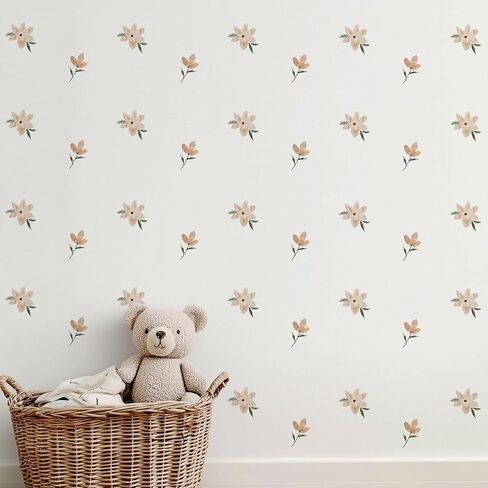 Boho Watercolor Nursery Wall Stickers Kid Room Wall Decals Removable DIY Decor PVC 4 Sheets in Saudi Arabia