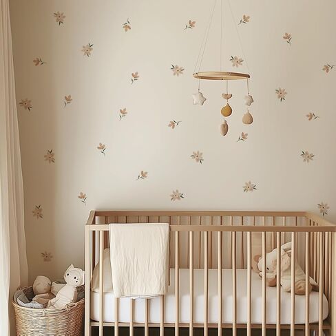 Boho Watercolor Nursery Wall Stickers Kid Room Wall Decals Removable DIY Decor PVC 4 Sheets in Saudi Arabia