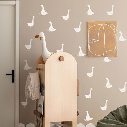 ملصقات حائط لغرفة الأطفال بألوان مائية من QUCHENG Boho، ملصقات جدارية قابلة للإزالة DIY ديكور PVC 4 ورقات in Kuwait