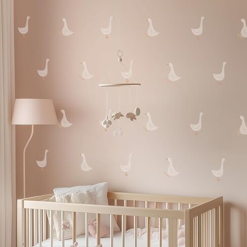 ملصقات حائط لغرفة الأطفال بألوان مائية من QUCHENG Boho، ملصقات جدارية قابلة للإزالة DIY ديكور PVC 4 ورقات in Kuwait