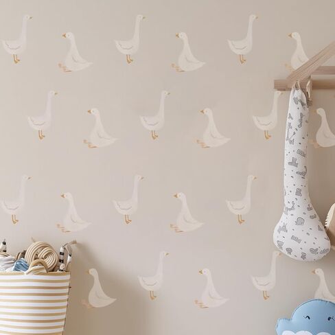 ملصقات حائط لغرفة الأطفال بألوان مائية من QUCHENG Boho، ملصقات جدارية قابلة للإزالة DIY ديكور PVC 4 ورقات in Kuwait