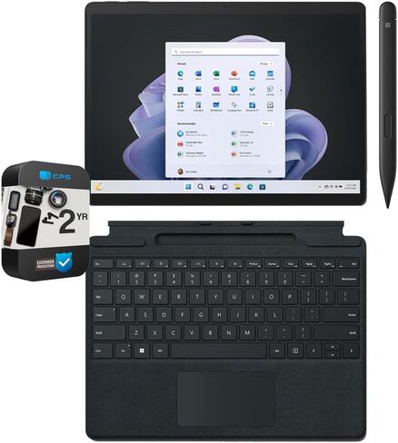 Microsoft QIX-00001 Surface Pro 9 13" Touch Tablet, Intel i7, 16GB/512GB, Platinum Bundle Surface Pro Keyboard, Surface Slim Pen 2 and 2 YR CPS Enhanced Protection Pack in Kuwait