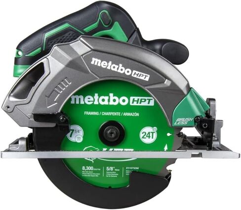 Metabo HPT 18V Multivolt Cordless Circular Saw ، شفرة المنشار 7-1/4 بوصة ، أداة كهربائية فقط-لا بطارية ، مصباح LED ، منفاخ الغبار ، حماية الشفرة على الأصل وربطها ، خفيفة الوزن ، C1807DAQ4 in Kuwait