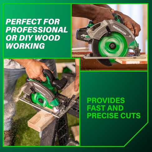 Metabo HPT 18V Multivolt Cordless Circular Saw ، شفرة المنشار 7-1/4 بوصة ، أداة كهربائية فقط-لا بطارية ، مصباح LED ، منفاخ الغبار ، حماية الشفرة على الأصل وربطها ، خفيفة الوزن ، C1807DAQ4 in Kuwait