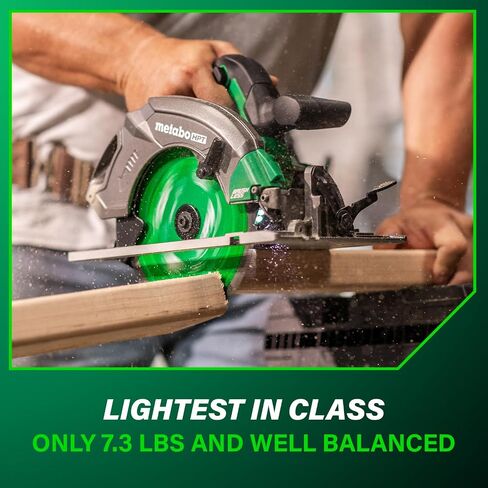 Metabo HPT 18V Multivolt Cordless Circular Saw ، شفرة المنشار 7-1/4 بوصة ، أداة كهربائية فقط-لا بطارية ، مصباح LED ، منفاخ الغبار ، حماية الشفرة على الأصل وربطها ، خفيفة الوزن ، C1807DAQ4 in Kuwait