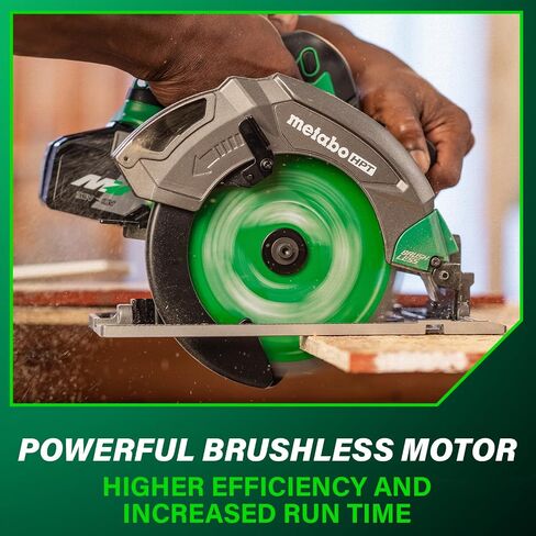 Metabo HPT 18V Multivolt Cordless Circular Saw ، شفرة المنشار 7-1/4 بوصة ، أداة كهربائية فقط-لا بطارية ، مصباح LED ، منفاخ الغبار ، حماية الشفرة على الأصل وربطها ، خفيفة الوزن ، C1807DAQ4 in Kuwait