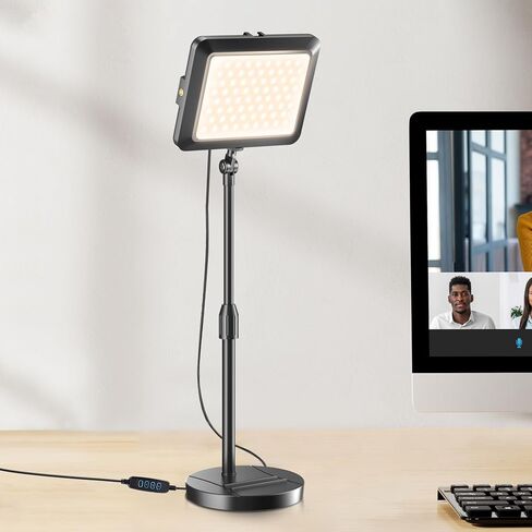 Video Conference Light for Computer, Soft Zoom Lighting for Laptop Webcam Home Office, Dimmable Desk Ring Lamp with Stand for Video Calls, Meeting, Conferencing, Streaming in Saudi Arabia