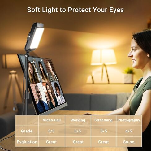Video Conference Light for Computer, Soft Zoom Lighting for Laptop Webcam Home Office, Dimmable Desk Ring Lamp with Stand for Video Calls, Meeting, Conferencing, Streaming in Saudi Arabia