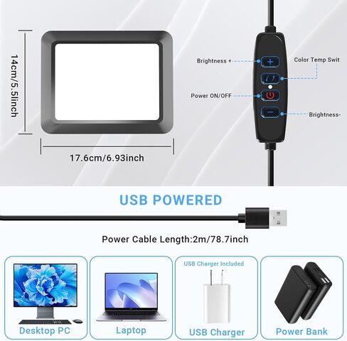 Video Conference Light for Computer, Soft Zoom Lighting for Laptop Webcam Home Office, Dimmable Desk Ring Lamp with Stand for Video Calls, Meeting, Conferencing, Streaming in Saudi Arabia