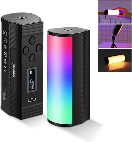 NEEWER RGB Light Wand with APP Control, Magnetic Handheld Photography Video Light Stick,2500K~8500K Dimmable CRI95+ Full Color LED Tube Bar with 2550mAh Battery, 17 Light Scenes for Vlog, TL21C in Saudi Arabia