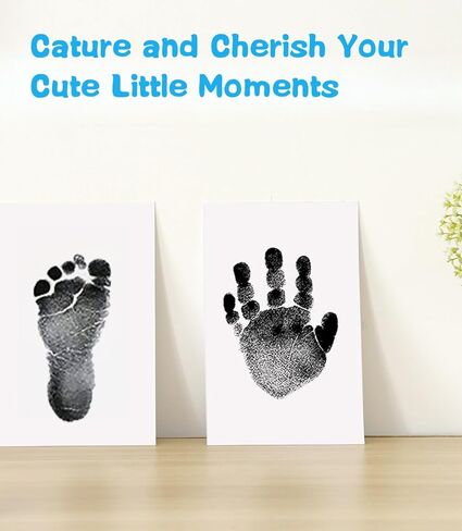 طقم مصممة يدوي ومسمة XL ، و 2 PCS من وسادات الحبر اليدوية مع بطاقات نظيفة و 6 بطاقات بصمة آمنة لتذوق الطفل ، وطباعة PET PAW in Kuwait