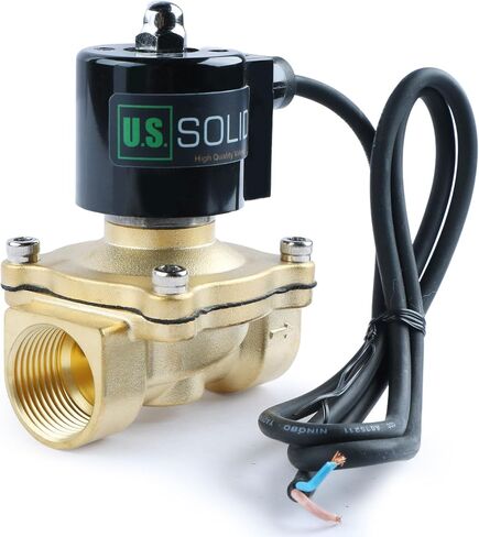 U.S. Solid 1/2" Brass Electric Solenoid Valve Underwater 110V AC Normally Closed VITON IP67 Air Non-potable Water Oil Fuel in Saudi Arabia