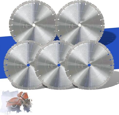 14 Inch Diamond Saw Blade with 1"-20mm Arbor, Dry or Wet Concrete Saw Blades Broadened Head Alternate Grooved Tooth, for Sharp Work with Concrete, Marble, Granite, Brick, Masonry, Stone. (1) in Saudi Arabia