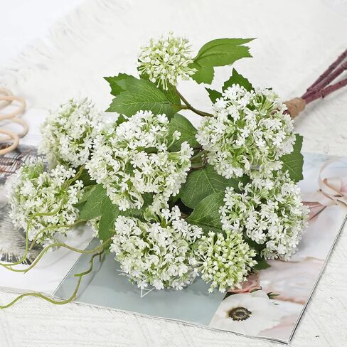 DILATATA Faux Hydrangea Flowers 31" Cream Artificial Hydrangea Spray with 5 Flower Heads, 3 Per Bag.Faux Hydrangeas Plastic Flowers Fake Hydrangeas for Indoor Outdoor Wedding Table Centerpieces Decor in Kuwait