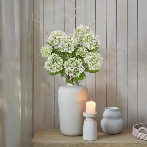 DILATATA Faux Hydrangea Flowers 31" Cream Artificial Hydrangea Spray with 5 Flower Heads, 3 Per Bag.Faux Hydrangeas Plastic Flowers Fake Hydrangeas for Indoor Outdoor Wedding Table Centerpieces Decor in Kuwait