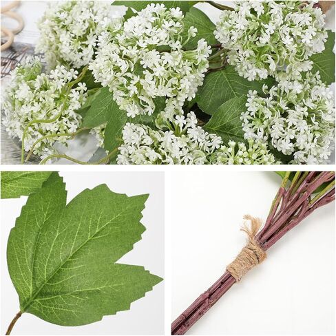 DILATATA Faux Hydrangea Flowers 31" Cream Artificial Hydrangea Spray with 5 Flower Heads, 3 Per Bag.Faux Hydrangeas Plastic Flowers Fake Hydrangeas for Indoor Outdoor Wedding Table Centerpieces Decor in Kuwait