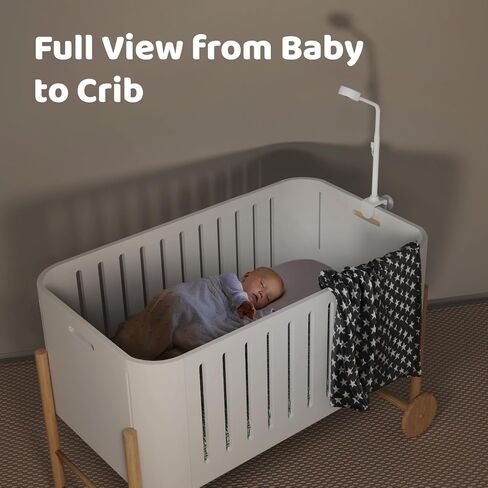 NETVUE Peekababy Baby Camera Monitor, Wireless Baby Monitor with Camera & Audio, 4-in-1 Crib Mount, Smart App, Sleep Analysis & Two-Way Talk (White) in Saudi Arabia