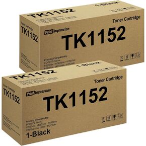 TK 1152 Black Toner Cartridges Compatible Replacement for Kyocera TK-1152 TK1152 1T02RV0US0 to Use with Kyocera ECOSYS P2235dn P2235dw M2135dn M2635dn M2635dw M2735dw Laser Printers, 2Black
