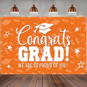 Moukeren Graduation Decorations Graduation Backdrop Banner Class of 2024 Graduation Backdrop Grad Background for Graduation Party Photo Studio Props Decoration Sign Supplies, 72.8 x 43.3 Inch(Blue)