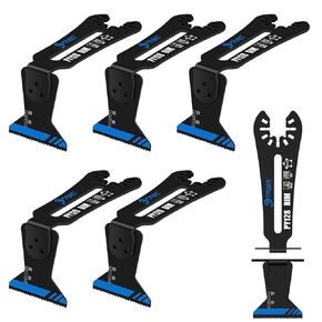 Universal Bi-Metal 1-1/4" 90° Reach Oscillating Saw Blades,Power Oscillating Tool Blades,Multitool Blades for Narrow or Corner Cutting (5-Pack)
