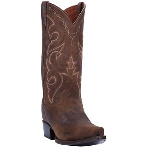 Dan Post Mens Renegade Distressed Embroidered Snip Toe Dress Boots Mid Calf - Brown
