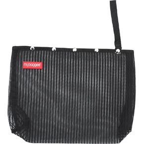 Large 5 Snaps Mesh Travel Knitting Bag with Snap Opening, Lightweight Nylon Storage Pouch for Yarns, Needles and Accessories (Purple)