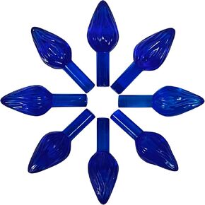 National Artcraft® SMALL Twist-Style Ceramic Christmas Tree Lights - BLUE (144 Pcs)