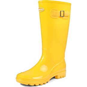 أحذية DKSUKO النسائية الطويلة للمطر مقاومة للماء من Wellington (9.5 B(M) US، رمادي ساطع) in Kuwait