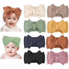 أقواس عقال الطفلة الممتدة ، 8 حزمة نايلون شعر مع القوس لطفل الأطفال المولود الجديد (66-01) in Kuwait