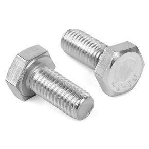 M6 x 16mm Hex Head Screw Bolt, 25 PCS Stainless Hex Bolts, Full Thread, 18-8 Stainless Steel (304), Black Coating