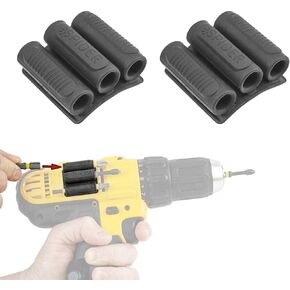 Spider Tool Holster - BitGripper v2 - Pack of Two - High Strength 3M Adhesive Drill add-on for Easy Access to six Driver bits on The Side of Your Power Drill or Driver!