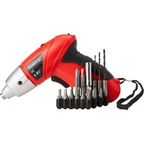 Stalwart 45-Piece Pivoting Screwdriver Set – Cordless Power Tool with Rechargeable 3.6V Battery, 2 LED Flashlights, Bits, Sockets, and Carrying Case