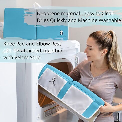 مجموعة وسادة الاستراحة والكوع - 2pc مجموعة حصيرة حمام الطفل الممتازة - وسادة الركوع غير الانزلاق مع جيوب التخزين - قابلة للغسل ، حزمة وسادة رغوة متينة - رمادية in Kuwait