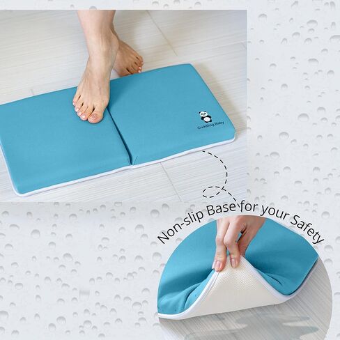 مجموعة وسادة الاستراحة والكوع - 2pc مجموعة حصيرة حمام الطفل الممتازة - وسادة الركوع غير الانزلاق مع جيوب التخزين - قابلة للغسل ، حزمة وسادة رغوة متينة - رمادية in Kuwait