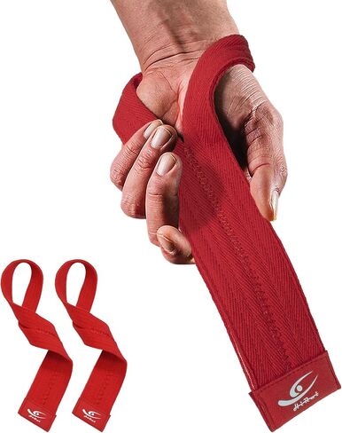 HiRui Cotton Lifting Wrist Straps (Pair) for Weightlifting Powerlifting Bodybuilding Strength Training | Wrist Support Wraps for Enhanced Grip & Stability - Soft & Durable, 13 inch Fits All in Saudi Arabia